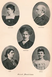Grands Musiciens - Planche X., vers 1880, 1895