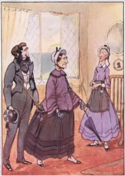 Ils sont sortis fièrement du cottage, illustration de David Copperfield, 1914