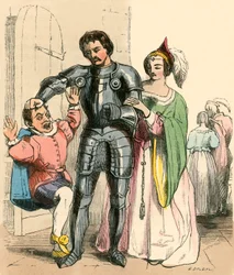 Le chevalier saisissant le prince Pierre