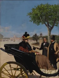 Arrivée à la Villa Borghese