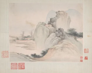 Paysages peints pour Yuweng, daté de 1673