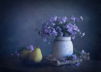 Nature morte florale rustique