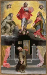 Le Christ pardonnant à Saint François dans une vision