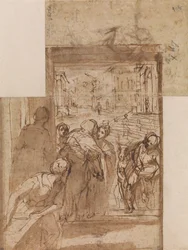 Étude de composition pour la Visitation