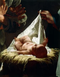 Adoration des bergers par Federico Bencovich (détail)