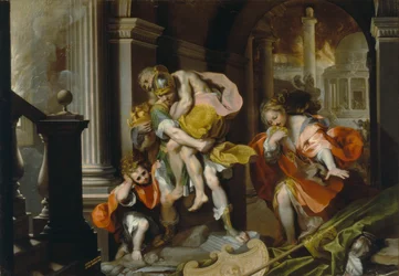 Énée et Anchise fuyant Troie, vers 1587