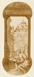 Taddeo dessinant d