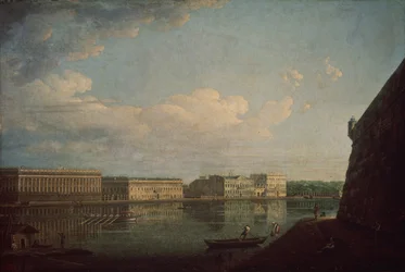 Quai du Palais vu de la forteresse Pierre-et-Paul, 1794