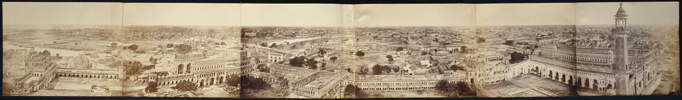 (Panorama de Lucknow, pris du palais de Kaiserbagh)