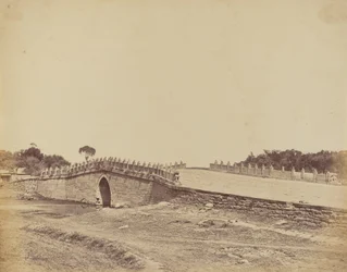 Pont de Palichian près de Pékin, scène du combat avec les troupes impériales chinoises, 21 septembre 1860
