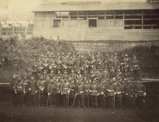 Portrait de groupe du bataillon des Royal Marines
