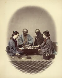Japonais jouant au go