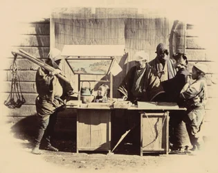 Étalages de rafraîchissements de rue, vers 1865