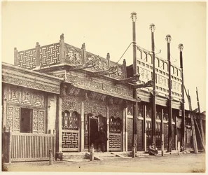 [Rue et magasins de la ville tartare de Pékin].