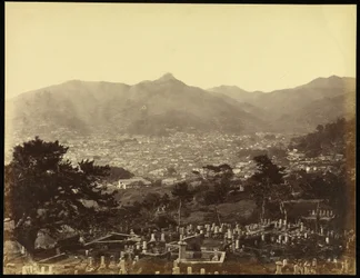 Vue de Nagasaki depuis la colline de la batterie