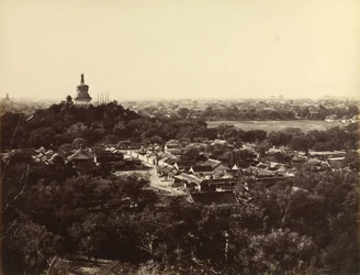 [Vue des jardins et du temple bouddhiste de Pékin].