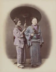 Jeune dame et servante