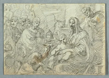 Adoration des Mages étude d