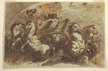Apollon Conduisant le Char du Soleil, pour la Sala di Apollo e Diana, Palazzo Bianchetti, Bologne