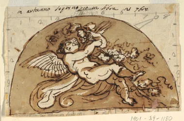 Automne, Lunette pour le plafond de la Sala Ottagonale, Palazzo Milzetti, Faenza