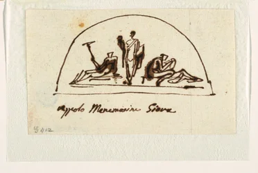 Conception pour une lunette avec Apollon, Mnémosyne et Jupiter