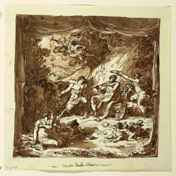 Projet pour rideau de scène : Apollon et Marsyas, Palazzo Conti-Sinibaldi, Faenza