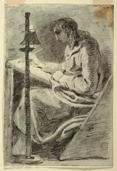 Dessin, Un artiste dessinant à la lumière d