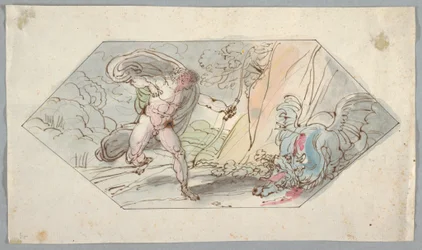 Dessin, Apollon tue le python, 1796-98