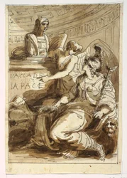 Dessin, Monument pour une Accademia della Pace, 1810-20