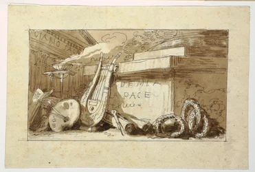 Dessin, Monument pour une Accademia della Pace, 1810-20