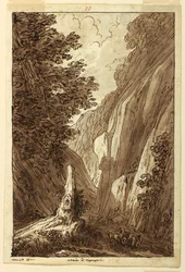 Dessin, La route de Caprarola, vers 1813