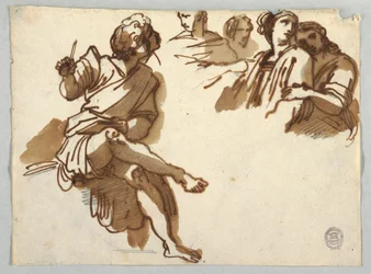 Cinq figures du Parnasse par Raphaël Sanzio