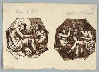 Jupiter et Hébé, Apollon et Terpsichore