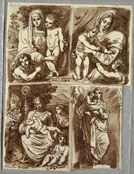 Madone et enfant et Saint Jean, étude d