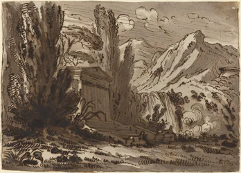 Paysage Montagneux avec Temple Classique