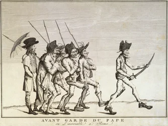 Soldats du Pape avant la bataille de Faenza