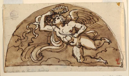 Printemps, Lunette pour plafond, Sala Ottagonale, Palazzo Milzetti, Faenza