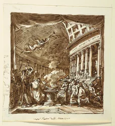 Décor de scène : Rideau, L