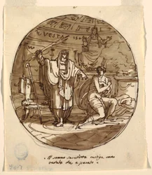 Le Grand Prêtre punit une Vestale, Sala di Numa Pompilius, Palazzo Milzetti, Faenza