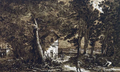 Vue du parc de la Villa Aldini à Montmorency