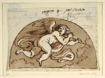 Vierge, Lunette pour Plafond, Sala Ottagonale, Palazzo Milzetti, Faenza