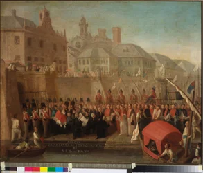 Visite au port franc de Gênes par S.S. le Pape Pie VII, c.1818