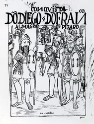 Les conquistadors Diego de Amagro et Francisco Pizarro réconciliés à Castille