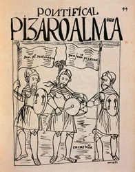 Portraits de Francisco Pizarro et du lieutenant Diego de Almagro avant l