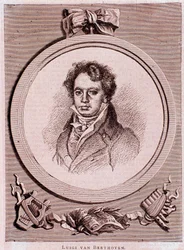 Portrait du compositeur allemand Ludwig van Beethoven