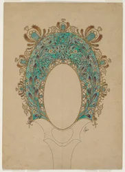 Dessins pour un miroir à main, vers 1900-1902