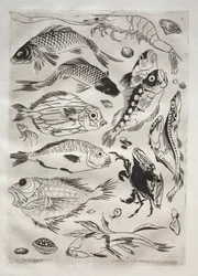 Service de table (service Rousseau) : Poissons (n° 24)
