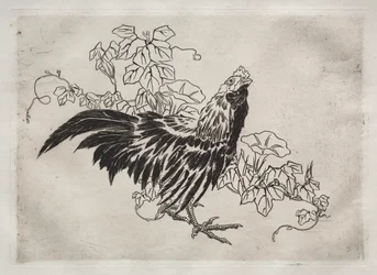 Service de table (service Rousseau) : Coq et gloires du matin (n° 25)