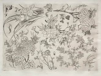 Service de table Rousseau : Fleurs n° 23, 1866