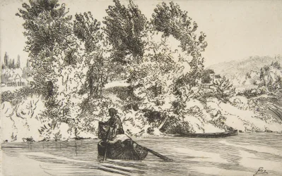 Pêcheur avec un filet